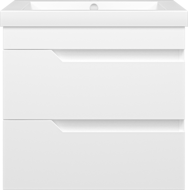 Тумба под раковину Misty Софт 60 подвесная, белая эмаль