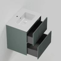 Тумба под раковину La Fenice TERRA Twin Grigio серо-зелёная матовая 60 см