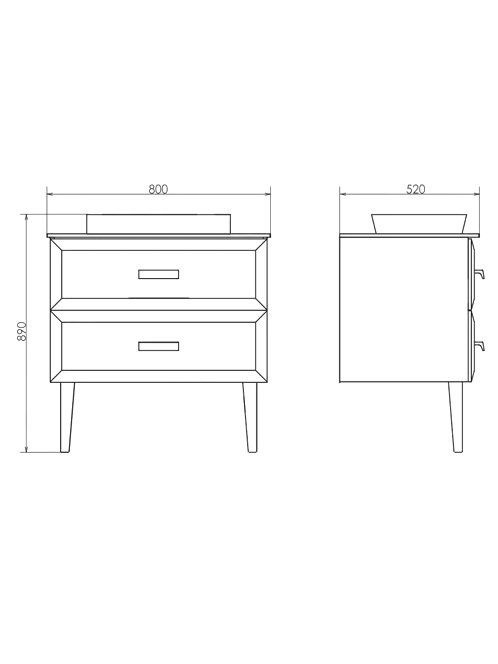 Тумба с раковиной Comforty Империя 80 напольная, белый глянец