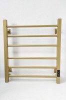 Полотенцесушитель электрический Comfysan Unico-K EC-6 60x55 см, подключение справа, слева, матовое золото, лесенка, из стали