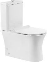 Унитаз-компакт напольный BelBagno Ancona BB1224CPR-P безободковый, с микролифтом, бачок BB1224T