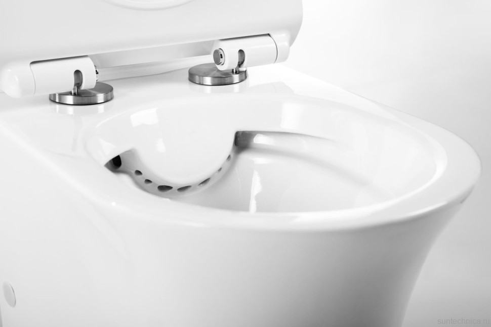 Унитаз-компакт напольный BelBagno Ancona BB1224CPR-P безободковый, с микролифтом, бачок BB1224T