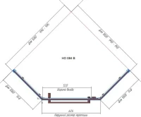 Душевой уголок RGW Hotel HO-084-W 100x100x195 см, профиль белый, стекло матовое