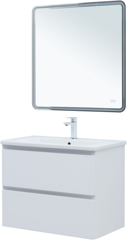 Мебель для ванной комнаты Aquanet Эмбер 80 белая матовая