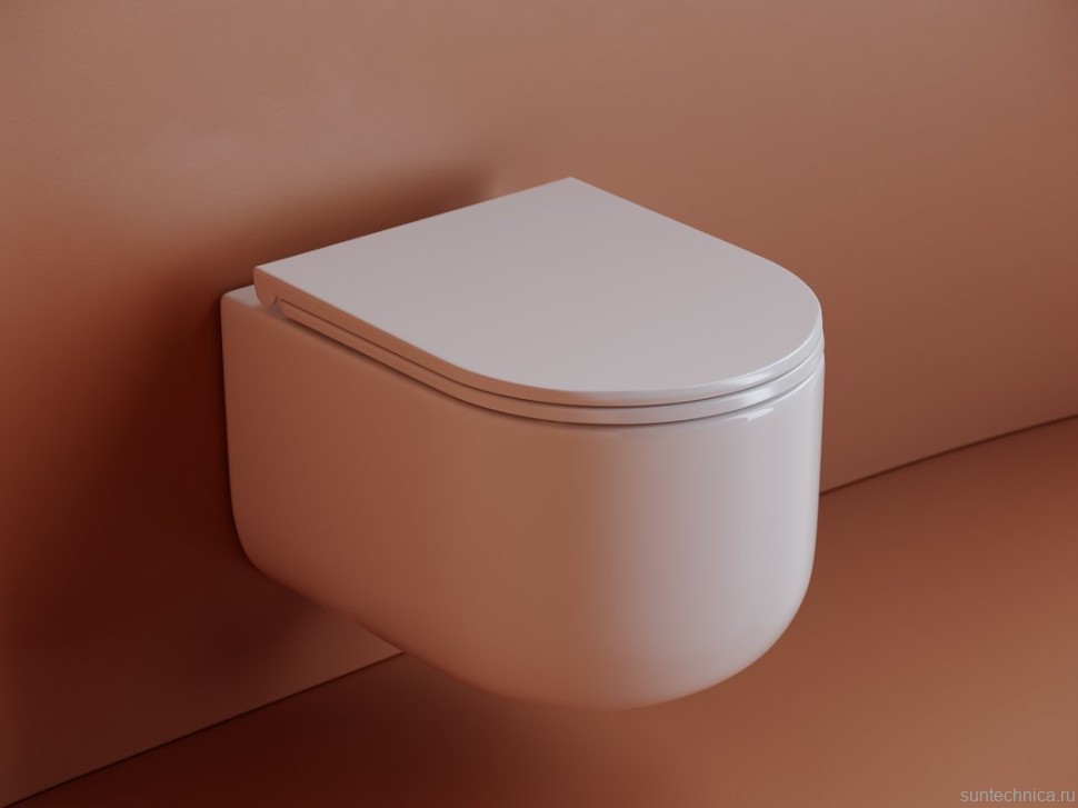 Комплект Ceramicanova Унитаз подвесной Ulma Rimless CN4006 безободковый, с микролифтом + Инсталляция Balance CN121001CH с кнопкой Circle глянцевый хром