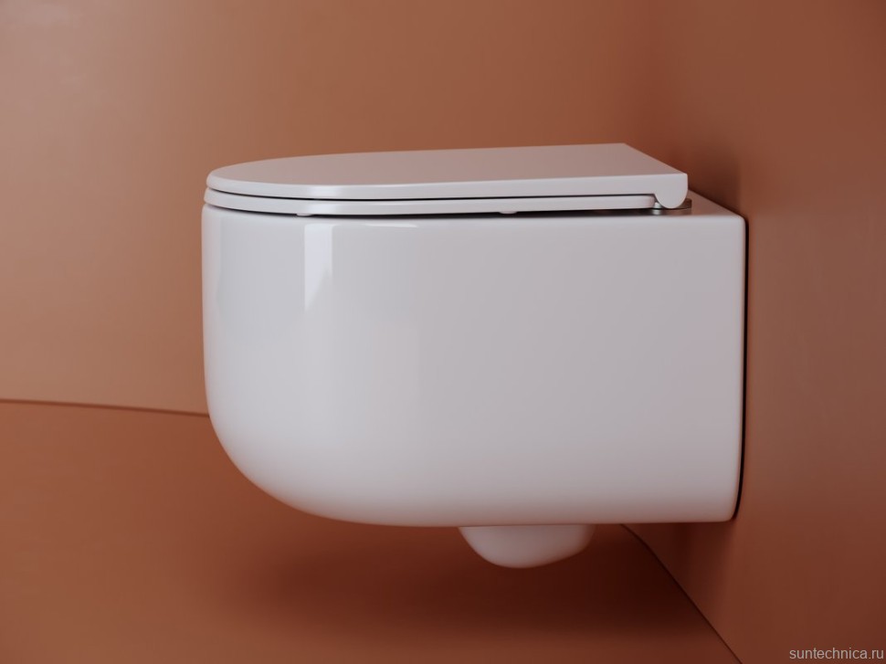 Комплект Ceramicanova Унитаз подвесной Ulma Rimless CN4006 безободковый, с микролифтом + Инсталляция Balance CN121001CH с кнопкой Circle глянцевый хром