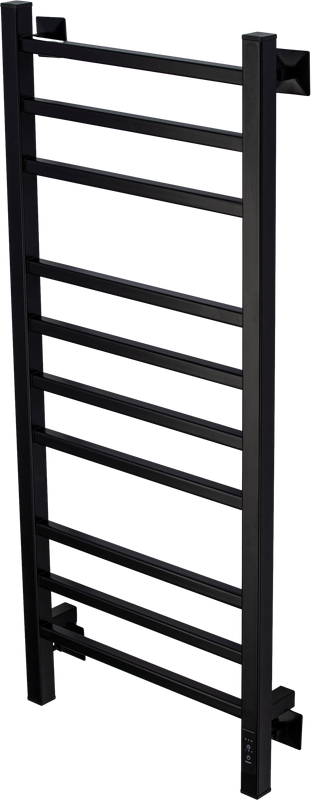 Полотенцесушитель электрический Comfysan Pioli-K EC-10 100x45 см, подключение справа, слева, матовый черный, лесенка, из стали