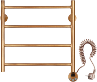 Полотенцесушитель электрический Secado Триада 1 55x55 см, подключение справа, бронза, лесенка, латунь