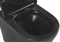 Унитаз приставной напольный SantiLine SL-5020MB безободковый, с микролифтом
