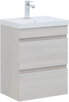 Тумба с раковиной Aquanet Нота new 50 подвесная, дуб холден