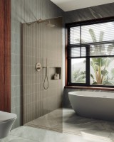 Душевая перегородка Maybahglass MGD-1353-2ш 99 см, профиль бронза, стекло бронза