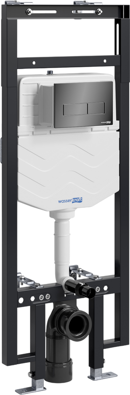 Система инсталляции для унитазов Wasserkraft Dinkel 58TLT.010.ME.PB03 с кнопкой смыва черной