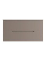 Тумба с раковиной Orange Line 100 подвесная, 2 ящика, матовый латте с раковиной B02-460W