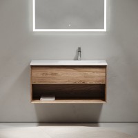 Тумба с раковиной Sancos Marmi 1.0 100 R дуб чарльстон