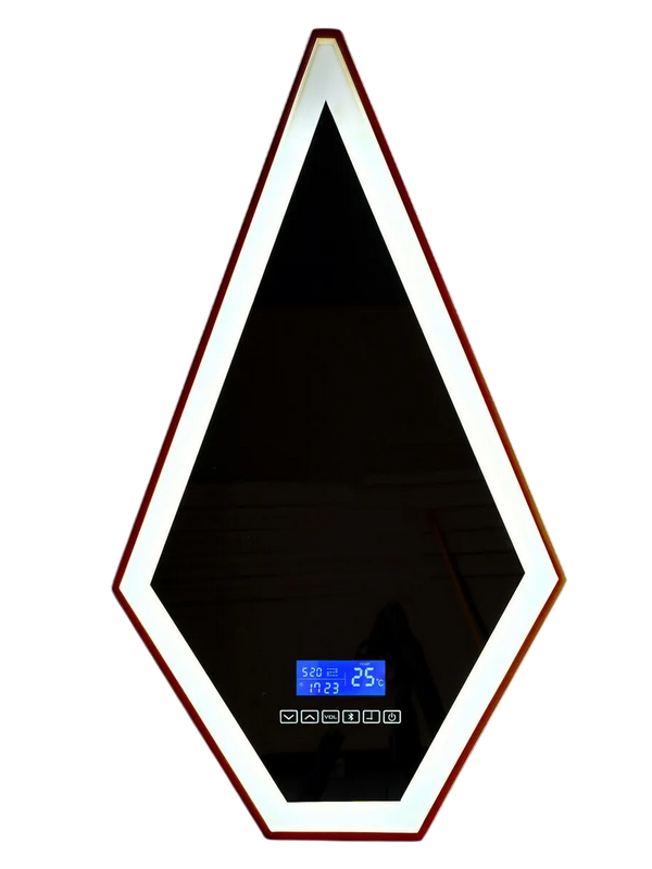 Зеркало Abber Stein AS6611BR 45х80 см, с подсветкой, с bluetooth-плеером, коричневое