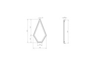 Зеркало Abber Stein AS6611BR 45х80 см, с подсветкой, с bluetooth-плеером, коричневое