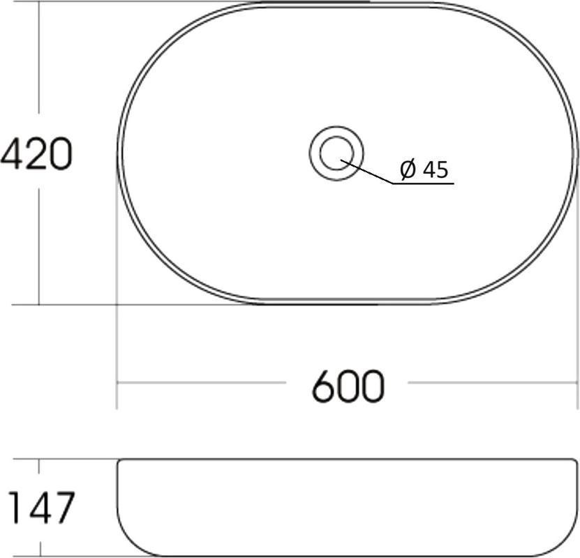 Тумба с раковиной Orange Line 80 подвесная, 2 ящика, матовый латте с раковиной B08-600W