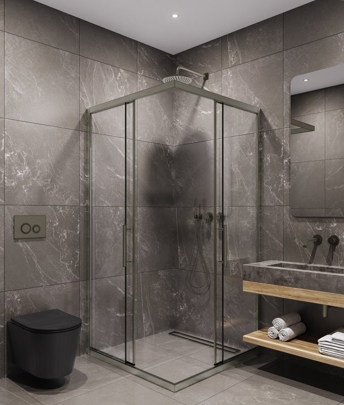 Душевой уголок Timo TKSS-90/13C-8 90x90 см, профиль никель, стекло прозрачное