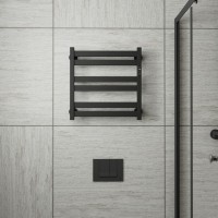 Полотенцесушитель электрический Bauedge Elite AF0034 52x53, черный матовый