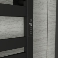 Полотенцесушитель электрический Bauedge Elite AF0034 52x53, черный матовый