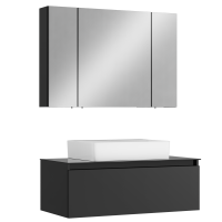 Мебель для ванной комнаты VitrA Nuo 100 подвесная, глянцевый антрацит