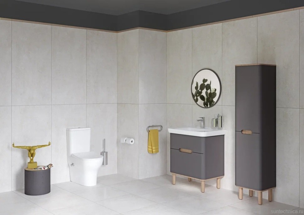 Унитаз-компакт напольный VitrA Zentrum 9012B003-7226 с биде и микролифтом