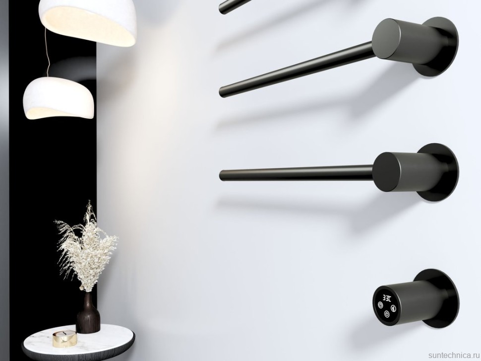 Полотенцесушитель электрический Wonzon & Woghand WW-AL314-MB С ВНУТРЕННЕЙ ЧАСТЬЮ, черный матовый