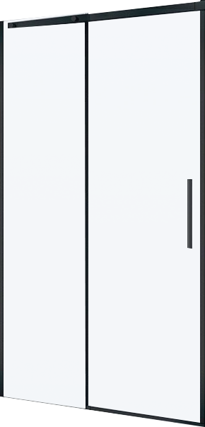 Душевая дверь в нишу BelBagno Acqua -BF-1-140-C-NERO профиль черный матовый