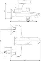 Смеситель для ванны с душем Aquanet Magic AF410-20C