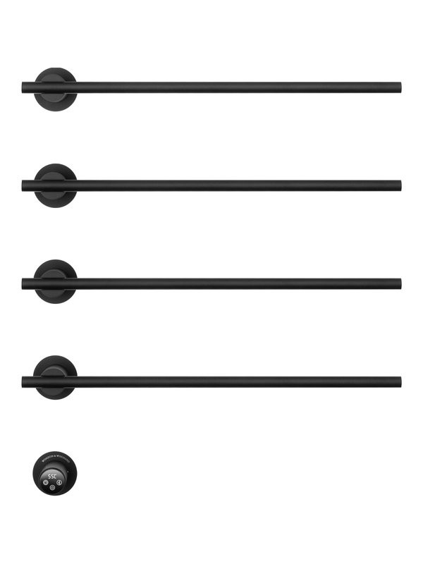 Полотенцесушитель электрический Wonzon & Woghand WW-A364-MB С ВНУТРЕННЕЙ ЧАСТЬЮ, черный матовый