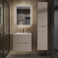 Шкаф пенал для ванной Orange Line 35 правый, матовый латте