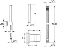 Душевой гарнитур Grohe Euphoria Cube Stick 27889000