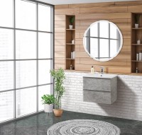 Тумба под раковину BelBagno Albano-Cer 60 подвесная, cemento verona grigio