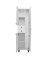 Шкаф-пенал для ванной Runo Эконом мебель 50 R матовый белый