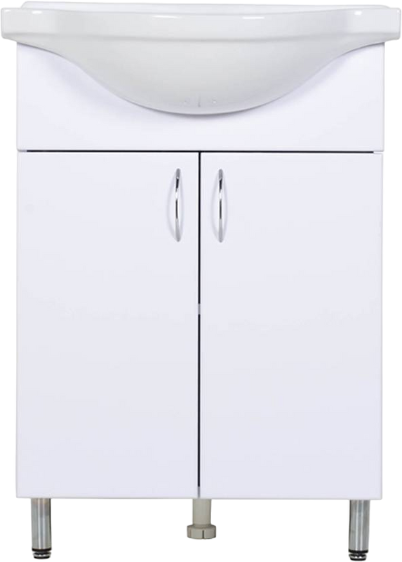 Мебель для ванной комнаты Orange Samara 60 белый глянец, со смесителем, зеркало Samara 50