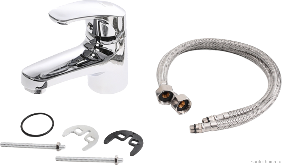 Мебель для ванной комнаты Orange Samara 60 белый глянец, со смесителем, зеркало Samara 50