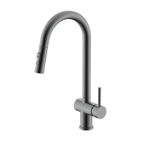 Смеситель для кухни с выдвижным изливом Splenka S204.49.09, графит