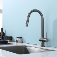 Смеситель для кухни с выдвижным изливом Splenka S204.49.09, графит