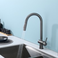 Смеситель для кухни с выдвижным изливом Splenka S204.49.09, графит