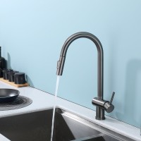 Смеситель для кухни с выдвижным изливом Splenka S204.49.09, графит