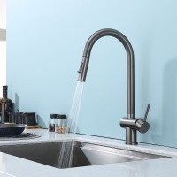 Смеситель для кухни с выдвижным изливом Splenka S204.49.09, графит