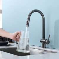 Смеситель для кухни с выдвижным изливом Splenka S204.49.09, графит