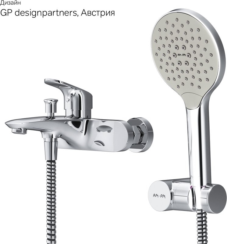 Смеситель для ванны с душем AM.PM Like F8015000 хром