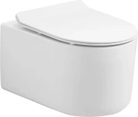 Унитаз подвесной Art&Max Rimini AM204CHR/SC безободковый, с микролифтом, белый