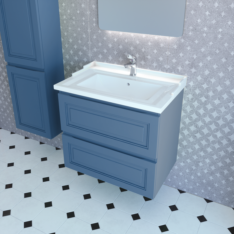 Тумба с раковиной Caprigo Wales Смальти 70 бриллиантово-синяя