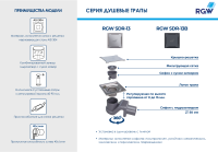 Душевой трап RGW Shower Drain SDR-13B, 11х11 см, черный