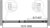 Душевая дверь в нишу Cezares Duet Soft -M BF 1 160 C Cr