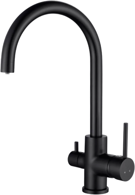 Комплект Мойка Omoikiri Kata 54-U-BL черная + Смеситель Kaiser Merkur 26744-9 черный