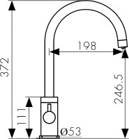 Комплект Мойка Omoikiri Kata 54-U-BL черная + Смеситель Kaiser Merkur 26744-9 черный