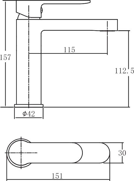Смеситель для раковины Aquanet Passion AF300-10С